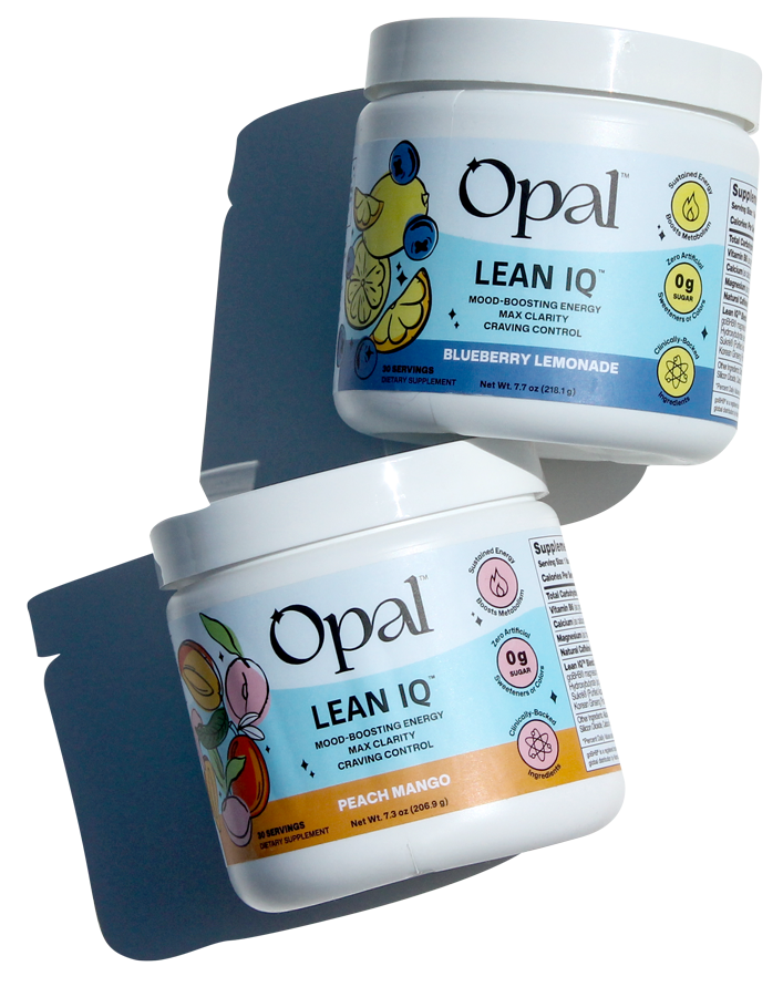 LeanIQ Blueberry Lemonade and Peach Mango tubs